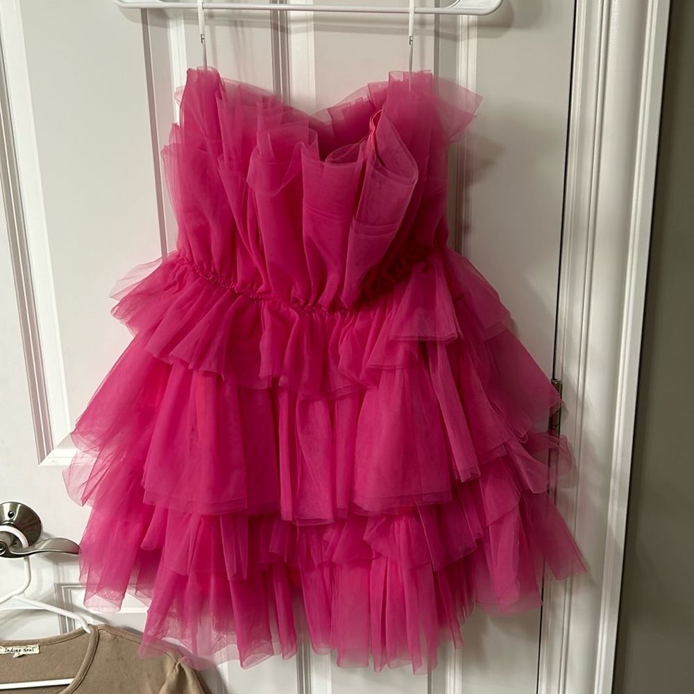 Pink Puffy homecoming dress